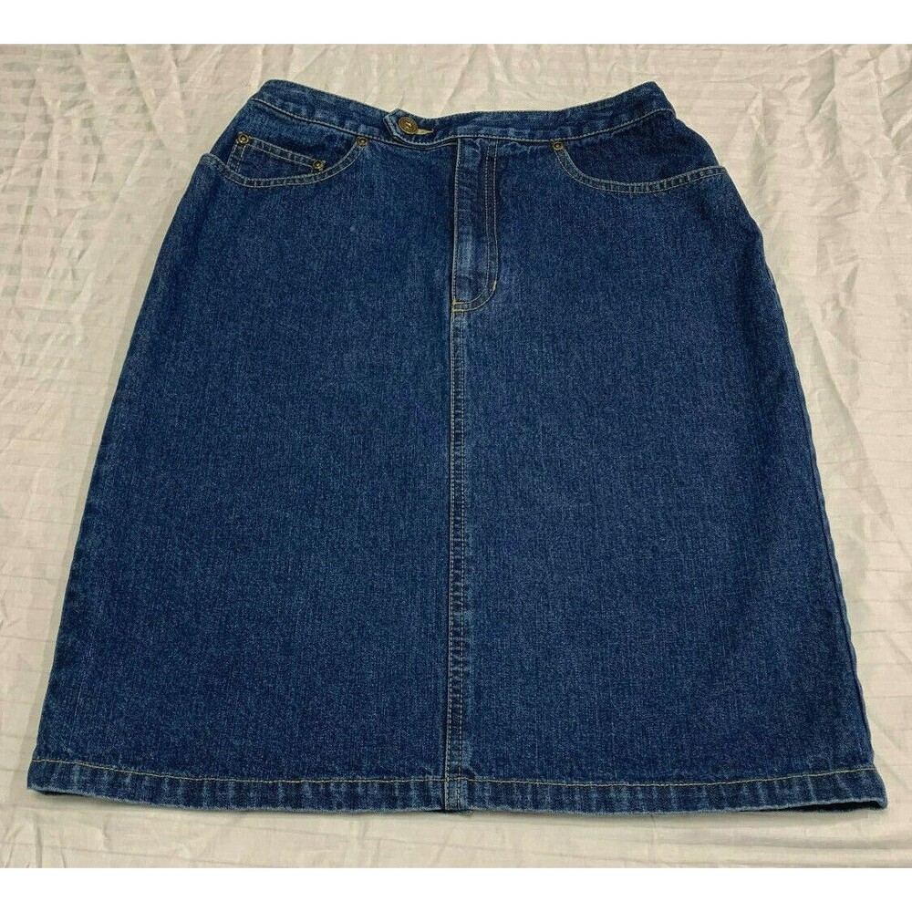LIZ CLAIBORNE WOMENS JEANS SKIRT SIZE 6 PETITE